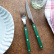 Bestickset, 4 delar, Bistrot Pearly, Dark green - Sabre Paris