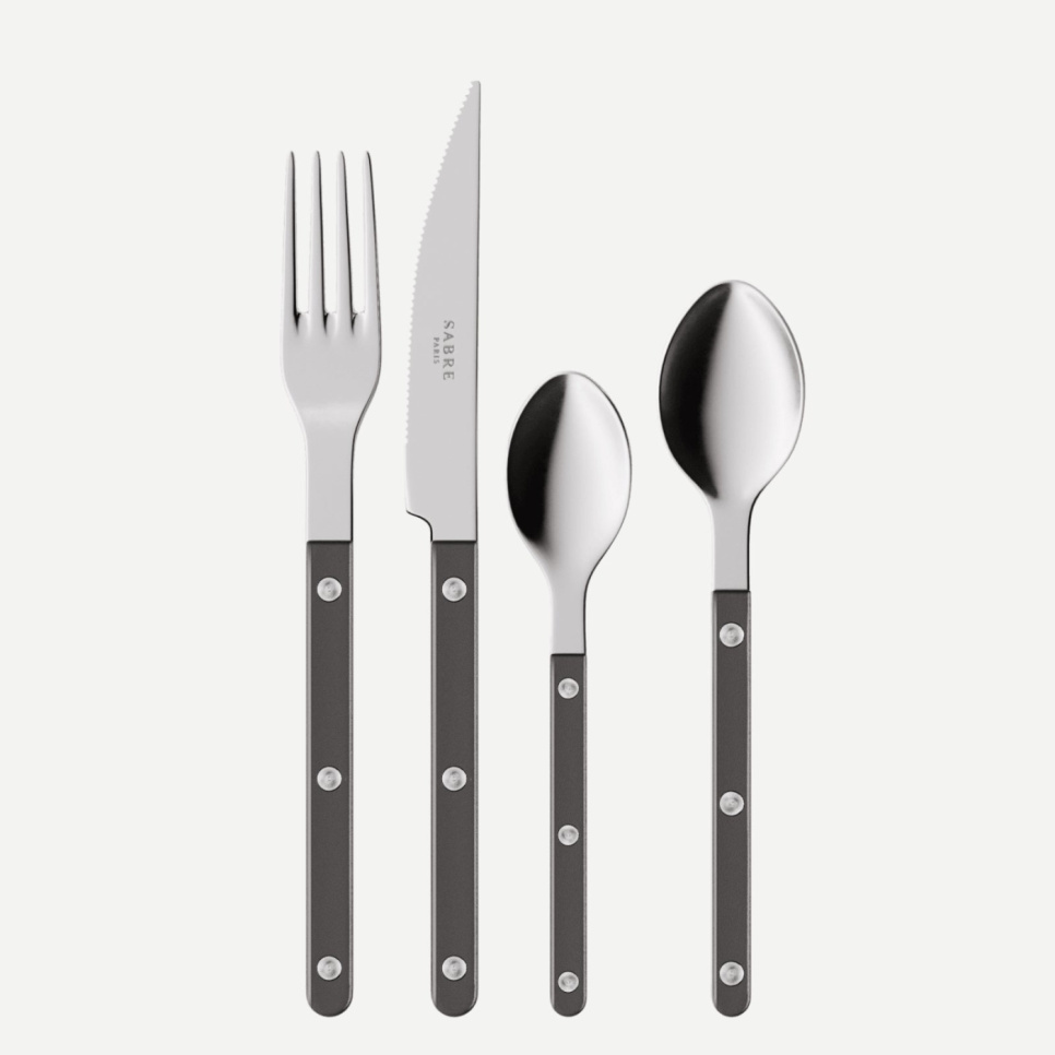 Bestickset, 4 delar, Bistrot Pearly, Dark grey - Sabre Paris i gruppen Dukning / Bestick / Bestickset hos The Kitchen Lab (2195-32354)