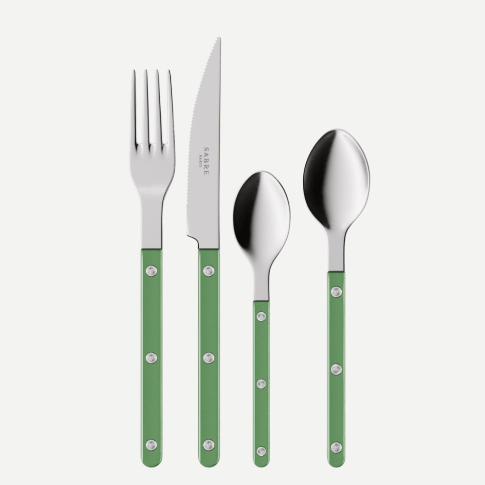 Bestickset, 4 delar, Bistrot Pearly, Garden green - Sabre Paris i gruppen Dukning / Bestick / Bestickset hos The Kitchen Lab (2195-32355)