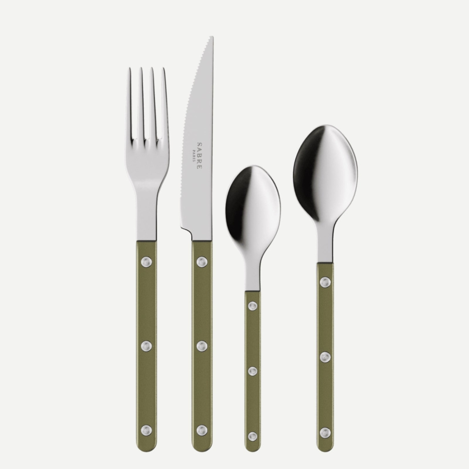 Bestickset, 4 delar, Bistrot Pearly, Olive - Sabre Paris i gruppen Dukning / Bestick / Bestickset hos The Kitchen Lab (2195-32361)