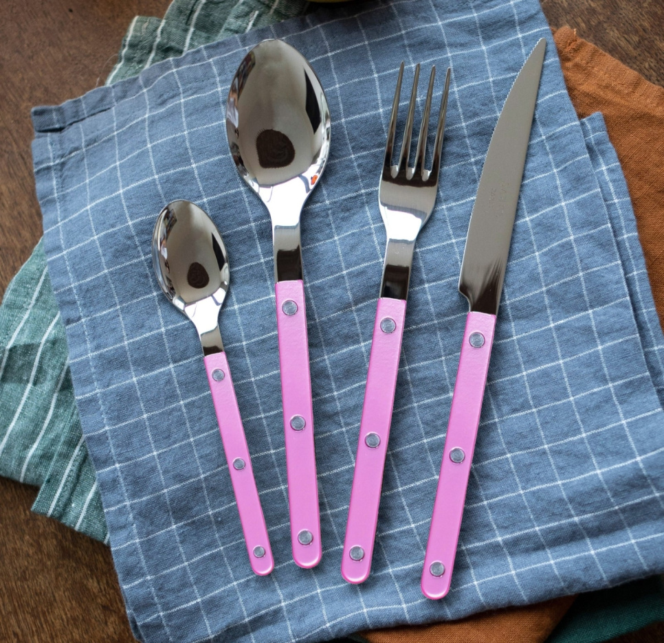 Bestickset, 4 delar, Bistrot Pearly, Pink - Sabre Paris