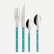 Bestickset, 4 delar, Bistrot Pearly, Turquoise - Sabre Paris
