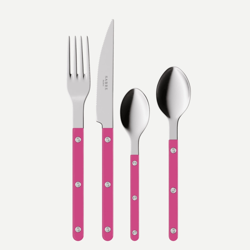 Bestickset, 4 delar, Bistrot, Raspberry - Sabre Paris i gruppen Dukning / Bestick / Bestickset hos The Kitchen Lab (2195-32382)