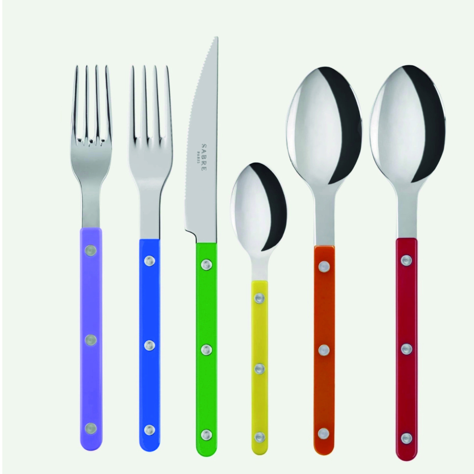 Bestickset, 24 delar, Bistrot, Blandade färger - Sabre Paris i gruppen Dukning / Bestick / Bestickset hos KitchenLab (2195-33929)