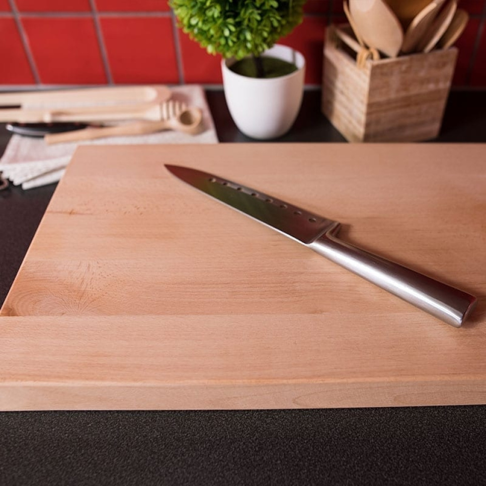 Skärbräda med handtag, bok, 60x30x4 cm - AT-Line