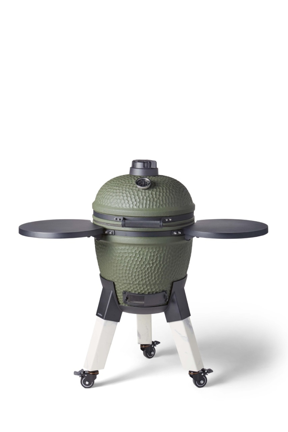 Kamadogrill inklusive benfäste, aluminiumben (marmorimitation) med hjul och sidobord - Moddern Kamadogrill inklusive benfäste, aluminiumben (marmorimitation) med hjul och sidobord - Moddern