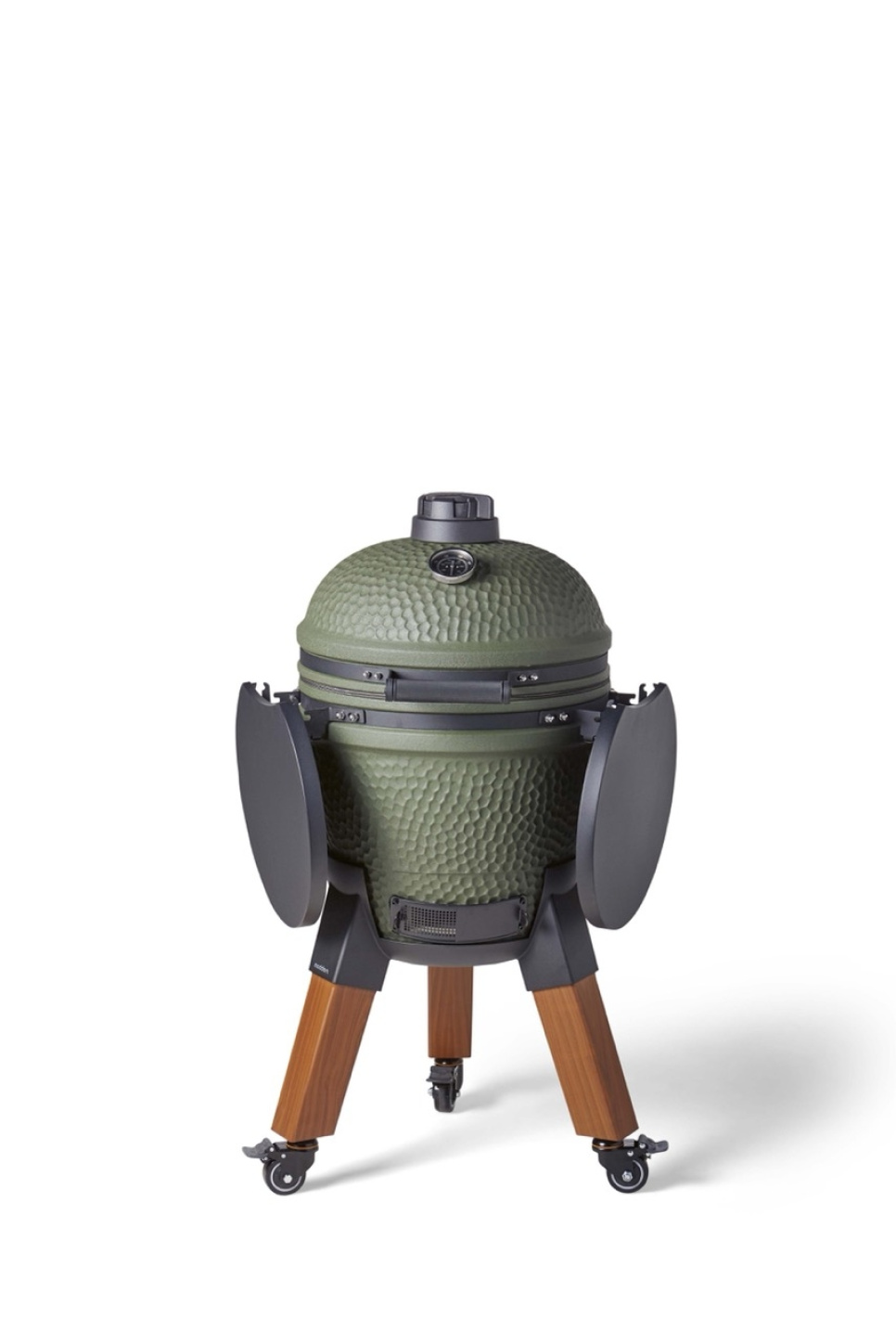 Kamadogrill inklusive benfäste, aluminiumben (träimitation) med hjul och sidobord - Moddern i gruppen Grillar, Spisar & Ugnar / Grillar / Kamadogrillar hos The Kitchen Lab (2236-32035)