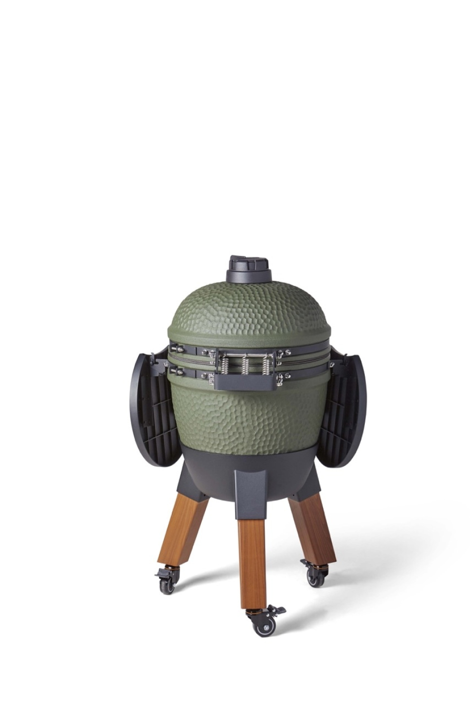 Kamadogrill inklusive benfäste, aluminiumben (träimitation) med hjul och sidobord - Moddern Kamadogrill inklusive benfäste, aluminiumben (träimitation) med hjul och sidobord - Moddern