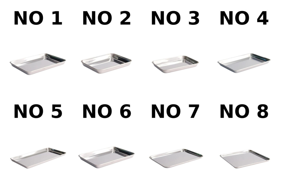 Japanska rostfri brickor, Bakozara - 5 Pack i gruppen Matlagning / Formar & Kantiner / Bleck & plåtar hos The Kitchen Lab (2252-33343)