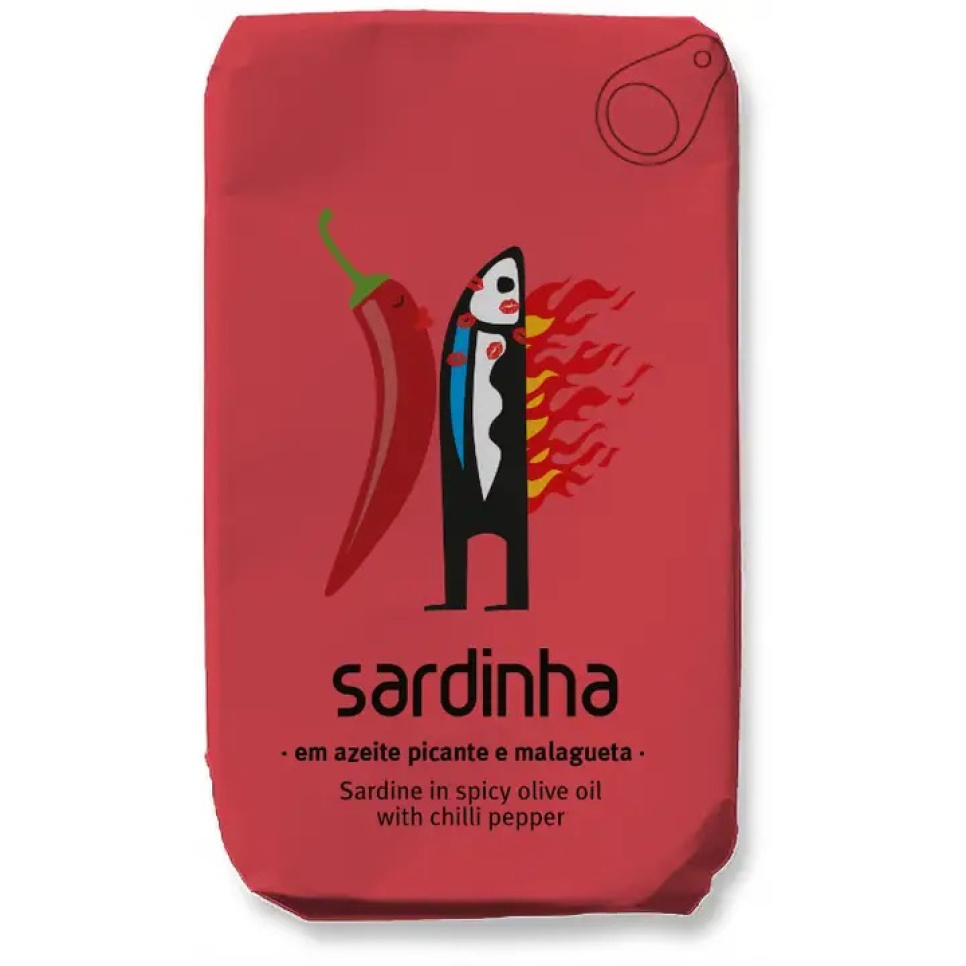 Sardiner i Olivolja, Chili, 120 g - Sardinha i gruppen Matlagning / Kolonial hos KitchenLab (2253-35976)