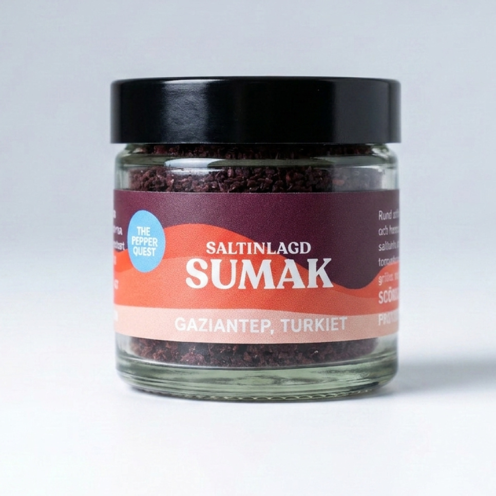 Sumak, Saltinlagd, 40 g - The Pepper Quest i gruppen Matlagning / Kryddor & Smaksättare / Kryddor hos The Kitchen Lab (2257-34929)
