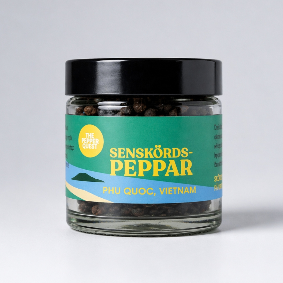 Peppar, Sen skörd, Phu Quoc, 40 g - The Pepper Quest i gruppen Matlagning / Kryddor & Smaksättare / Peppar hos The Kitchen Lab (2257-34931)