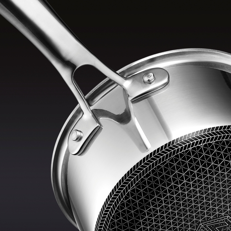 Kastrull med glaslock, nonstick, 1 L - Hexclad