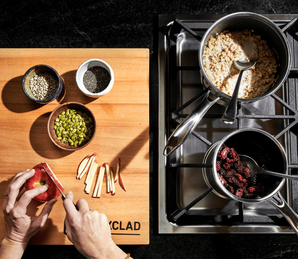 Kastrull med glaslock, nonstick, 1 L - Hexclad