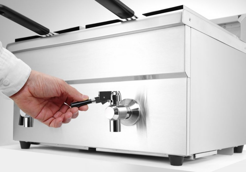 Induktionsfritös 2 x 8 L, Profi Line - Hendi