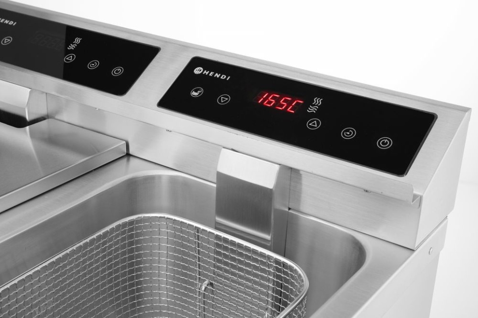 Induktionsfritös 2 x 8 L, Profi Line - Hendi