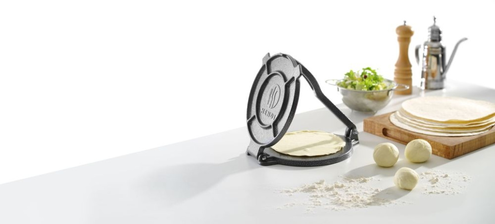 Tortillapress I gjutjärn, 20 cm - Hendi