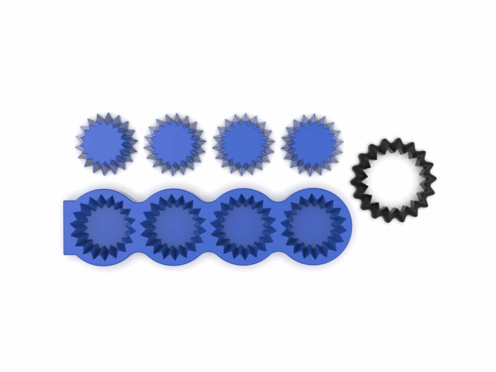 Silikonform, Sharp Tartelette Mold - Moldbrothers i gruppen Bakning / Bakformar / Silikonformar hos The Kitchen Lab (2296-34804)