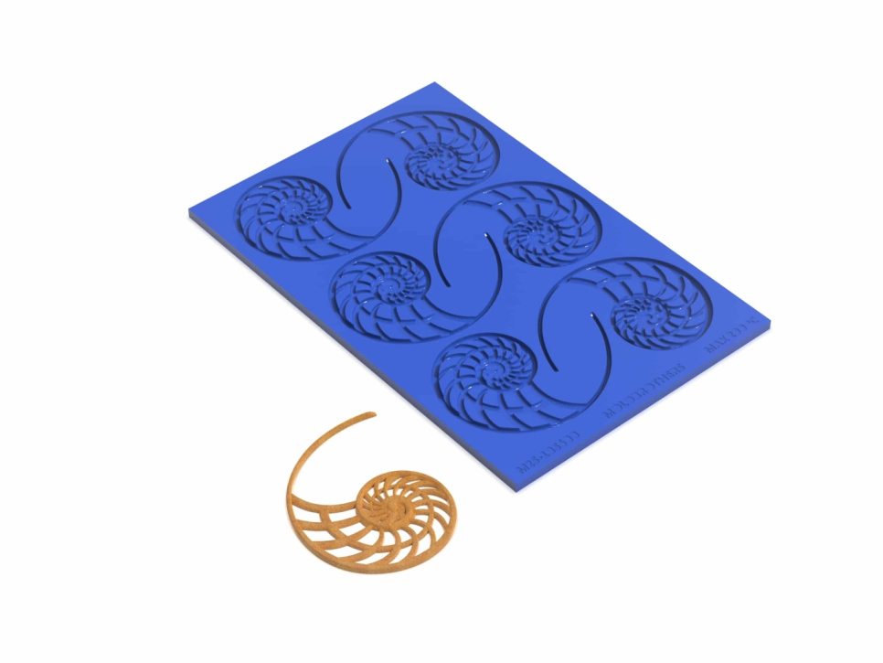 Silikonform, Nautilus Tuille Mold - Moldbrothers i gruppen Bakning / Bakformar / Silikonformar hos The Kitchen Lab (2296-34812)