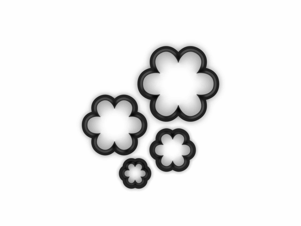 Utstickare, Flower 6 Cutters - Moldbrothers i gruppen Bakning / Bakredskap / Utskärare & stansringar hos The Kitchen Lab (2296-34821)