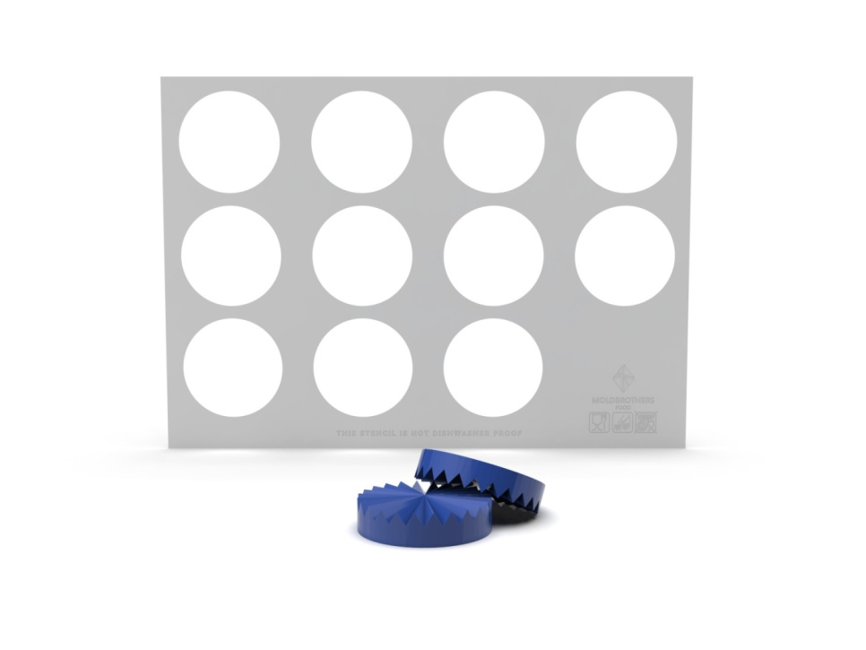 Schablonark med stämpel, Ribble Disc Pressing Set - Moldbrothers