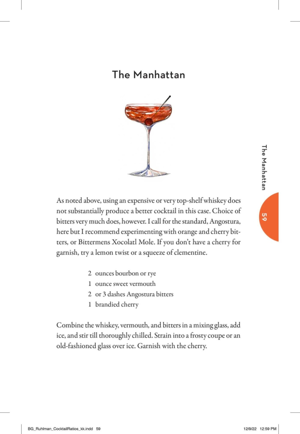 The Book of Cocktail Ratios - Michael Ruhlman